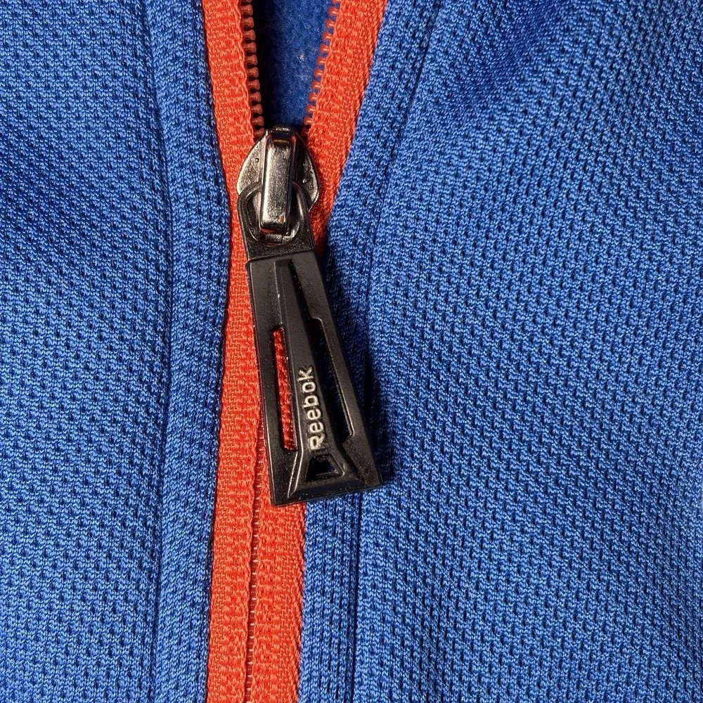 Reebok Center Ice NY Islanders Full Zip Hoodie Jacket‎ Blue Orange Size M